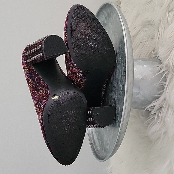 Jessica Simpson Bainer velvet studded block heel womens size 10M - Picture 8 of 13